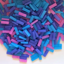 Load image into Gallery viewer, Bugle, Czech, Glazed, Pearl, Seeds, Rocailles, Seed Beads, Opaque, Iridescent, Metallic, Iris, Silver Lined, Translucent, Matt, Lustre, Satin, Tigertail, Leather, Craftline, Cotton Bead Thread, Fishing Line, Purple, Mauve, Lilac, Cyan, Aqua, Sea Blue, Violet, Mixed, Czechoslovakia, Japan, India, China, Taiwan, Jewellery-Making, Europe, Little Stones, Glass, Embroidery, Bracelet, Necklace, Earrings, Clothing, Jewellery, Slab, Bread, Butter,