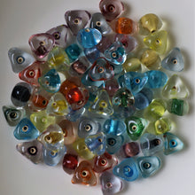 Load image into Gallery viewer, Indian, Triangle, Three-Sided, Multi-Coloured, India, Global, Beads, Glass, Collection, Clear,