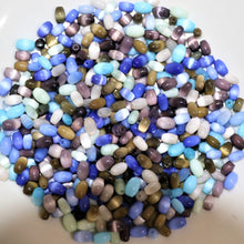 Load image into Gallery viewer, Oval, Mix, Indian, India, Green, Worldwide, Glazed, Glass, Collection, Cat’s Eye, Blue, Beads, Aqua