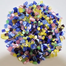 Load image into Gallery viewer, Indian, India, Worldwide, Glazed, Glass, Collection, Chipstone, Cat's, Eye, Blue, Beads, Pink, Purple, Yellow, Navy, Blue, Green,