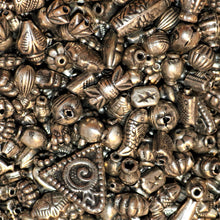 Load image into Gallery viewer, White, Metal, Rounds, Ovals, Metal, Lightweight, Jewellery, India, Cubes, Collection, Centre-Drill, Bicones, Beads, Antique, Silver, 400, grams