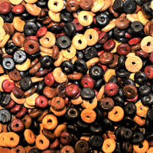 Load image into Gallery viewer, Indonesia, Beads, 480, Jewellery Making, Collection, Washer, Spacer Bead, Colours, Necklace, Bracelet, Earthy, Beads, Beige, Tan, Chestnut, Black, Rust, Brown,