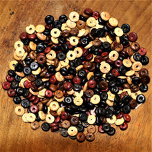 Load image into Gallery viewer, Indonesia, Beads, 480, Jewellery Making, Collection, Washer, Spacer Bead, Colours, Necklace, Bracelet, Earthy, Beads, Beige, Tan, Chestnut, Black, Rust, Brown,