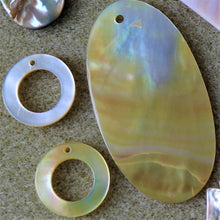 Load image into Gallery viewer, Pendant, Pink Charm, Pau, Abalone, Mother of Pearl, Pink, White, Black, Pearl Shell, Shell, Eyebrows, Collection, Curtains, Suncatchers, Hearts, Drops, Dog Tags, Name Tags, Donuts, Yokes, Shards, Machetes, Fish, Birds, Jewellery, West Australia, Necklaces, Bracelets, Earrings, One-Of-A-Kind, Mix, Scissors, Sparkle Mother of Pearl, Pink Mother of Pearl,