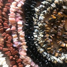 Load image into Gallery viewer, Mexico, Blue lace Agate, Brown, Tiger Eye, West Australian, Australia, Dalmatian Jasper, Brazil, Semi-Precious, Stones, Strands, Chipstones, India, Sunstone, Chip Stones, Chips, Earrings, Necklaces, Clusters, Anklets, Bracelet, West Australian, Gemstone, Worldwide, Jewellery, Spiritual, Healing, Multicoloured, Collection, South Africa, Black Tourmaline,