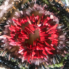 Load image into Gallery viewer, Algeria, Mexico, Blue Lace Agate, Canada, Labradorite, Burmese, Burma, Brown, Tiger Eye, Brazil, Semi-Precious, Stones, Strands, Chipstones, Tibet, Unakite, Chip Stones, Chips, Earrings, Necklaces, Clusters, Anklets, Bracelet, Gemstone, Worldwide, Jewellery, Spiritual, Healing, Multicoloured, Collection, South Africa, Tourmaline, Peridot, Quartz, Pearl Shell, Snowflake Obsidian,