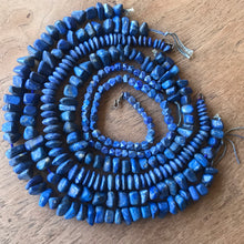 Load image into Gallery viewer, : Lapis Lazuli Stone Beads, Strands, Beads, Rocailles, Spiritual, Chakra, Blue, Collectible, Rare, Semi-Precious Stone Beads, Semi-Precious, Beaders, Afghanistan, Middle East, the Far East, Worldwide, Himalayas, Stone Beads, Inspiring, Ethnic, Collectible, Rare, Tribal, Jewellery, Tribal Jewellery, Necklaces, Bracelets, Earring.