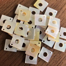 Load image into Gallery viewer, Gold Mother of Pearl, Jewellery-Making, Two-Hole Tiles, Love Hearts, Donuts, West Australia, Key Rings, West Australian, Rings, Plates, Name Tags, Axe Heads, Machetes, Hearts, Yokes, Drops, Tears, Tiles, Ovals, Shields, Shards, Claws, Shields, Vee Sticks, Clothes Pegs, Matchsticks, Buttons, Teardrops, Mother of Pearl Shell, White, Gold, Pink, Brown, Black, Green, Abalone, Green Abalone, Trochus, Cowrie Shell, Green Lip Mussel, Pink Lip Mussel, Paua Shell, Necklace, Earrings, Black Abalone,