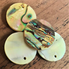 Load image into Gallery viewer, Dog Tags, Plates, Pau Shell, Name Tags, Axe Heads, Machetes, Love Hearts, Tags, Yokes, Drops, Tears, Tiles, Shields, Donuts, Shards, Claws, Shields, Buttons, Western Australia, Jewellery, Bracelets, Necklaces, Earrings, Key Rings, Beads, Beaders, Shell, Mother of Pearl Shell, Abalone, Green Abalone, Trochus, Cowrie Shell, Mother of Pearl Shell, MOP, White, Gold, Pink, Brown, Black, Green, Pink Lip Mussel Shell
