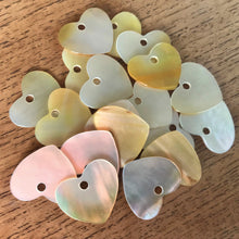 Load image into Gallery viewer, Gold Mother of Pearl, Jewellery-Making, Love Hearts, Donuts, West Australia, Key Rings, West Australian, Rings, Plates, Name Tags, Axe Heads, Machetes, Hearts, Yokes, Drops, Tears, Tiles, Ovals, Shields, Shards, Claws, Shields, Vee Sticks, Clothes Pegs, Matchsticks, Buttons, Teardrops, Mother of Pearl Shell, White, Gold, Pink, Brown, Black, Green, Abalone, Green Abalone, Trochus, Cowrie Shell, Green Lip Mussel, Pink Lip Mussel, Paua Shell, Necklace, Earrings, Black Abalone,