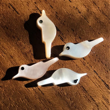 Load image into Gallery viewer, Pink Mother of Pearl, Jewellery-Making, Two-Hole Tiles, Birds, Love Hearts, Donuts, West Australia, Key Rings, West Australian, Rings, Plates, Name Tags, Axe Heads, Machetes, Hearts, Yokes, Drops, Tears, Tiles, Ovals, Shields, Shards, Claws, Shields, Vee Sticks, Clothes Pegs, Matchsticks, Buttons, Teardrops, Mother of Pearl Shell, White, Gold, Pink, Brown, Black, Green, Abalone, Green Abalone, Trochus, Cowrie Shell, Green Lip Mussel, Pink Lip Mussel, Paua Shell, Necklace, Earrings, Black Abalone,