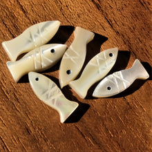Load image into Gallery viewer, White Mother of Pearl, Jewellery-Making, Two-Hole Tiles, Fish, Love Hearts, Donuts, West Australia, Key Rings, West Australian, Rings, Plates, Name Tags, Axe Heads, Machetes, Hearts, Yokes, Drops, Tears, Tiles, Ovals, Shields, Shards, Claws, Shields, Vee Sticks, Clothes Pegs, Matchsticks, Buttons, Teardrops, Mother of Pearl Shell, White, Gold, Pink, Brown, Black, Green, Abalone, Green Abalone, Trochus, Cowrie Shell, Green Lip Mussel, Pink Lip Mussel, Paua Shell, Necklace, Earrings, Black Abalone,