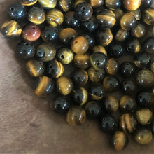 Load image into Gallery viewer, Tiger’s Eye, Agate, Rounds, Asia, Drops, Earring, Necklace, Pendant, Carnelian, Rhodonite, Beads, Necklace, Earrings, Semi-Precious, Worldwide, Mother of Pearl, Onyx, Rose, Clear, Strawberry, & Cherry Quartz, Moonstone, Blue Lace & Moss Agate, Aquamarine, Amethyst, Green Fluorite, Peridot, Citrine, Sunstone, Mookaite, Peridot, Black, Mahogany, & Snowflake Obsidian, Turquoise,