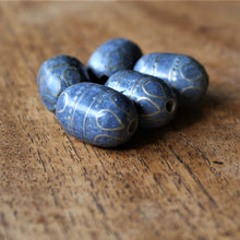 Load image into Gallery viewer, Barrel, Jewellery-Making, Silver, Lapis Lazuli, Afghanistan, Turkmenistan, Turkoman,  Imperfections, Jewellery, Global Beads, Collection, Mix, Tigertail, Craftline, Leather, Necklace, Earrings, Ethnic, Tribal, Statement Jewellery, Top-Drill, Hole, Afghan, Middle Eastern, Bracelet, Anklet, Bangle, Blue, Currency, Trading,