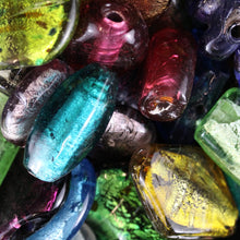 Load image into Gallery viewer, Colour Burst, Chunky, Glass, 1 Kilo, Colourful, Indian Silver Foil Beads, Diamonds, Cubes, Hearts, Drops, Round, Tabular, Oval, Bicones, Gourds, Twists, Jewellery, Red, Orange, Topaz, Yellow, Blue, Cyan, Capri, Cerulean, Navy, Sapphire, Cobalt, Azure, Black, Red, Brown, Green, Clear, Grey, Charcoal, Green, Olive, Purple, Teal, Emerald Green, Lime, Forest Green, Mint, Avocado, Apple, Chartreuse, Violet, Fuchsia, Ruby, Magenta, Indigo, Mauve, Blackberry,  Suncatchers,