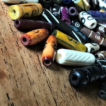 Load image into Gallery viewer, India, Beads, Jewellery Making, Africa, Ethnic, Batik, Collection, Necklace, Bracelet, Dyed, Water Buffalo, Bone, Buffalo, Asia, Thailand, Borneo, Indonesia, China, Hair Pipes, Choker, Boho, Ankle Bangle, Costume Jewellery, Craft, Art, Projects, North America, Horn, Black, Brown, African Inspired, Indian-Style, Vintage, Tribal, Cylinder, Pipes, Tribal Jewellery, Kenya, Nigeria, Ghana, Cow, Goats, Camels, Hand-Carved, Tubes, Beige, Purple, Three-Dot,