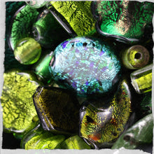 Load image into Gallery viewer, Forest Rumble, Chunky Beads, Glass, 2Kilo, Two Kilogram, Colourful, Indian Silver Foil Beads, Silver Foil, Collections, Diamonds, Cubes, Hearts, Drops, Round, Tabular, Oval, Bicones, Cylinders, Slabs, Round, Gourds, Twists, Jewellery, Green, Olive, Teal, Emerald Green, Lime, Forest Green, Mint, Amazon, Avocado, Apple, Chartreuse, Suncatchers, Indian, Beads, Statement, Gold, Speckled,