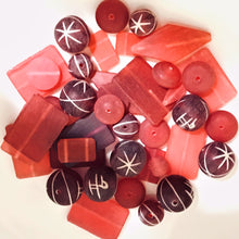 Load image into Gallery viewer, Tube, Tabular, Slabs, Round, Resin, Oval, Multi-Coloured, Java, Indonesia, Hearts, Flat, Drops, Diamonds, Cylinder, Cube, Collection, Mix, Coin, Clear, Bird, Beads, Bicones, Red, Scarlet, Siam, Rose, Crimson, Cerise, Ruby, Raspberry, Tomato, Burgundy, Blood,