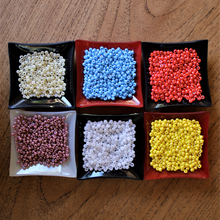Load image into Gallery viewer, Coral, Baby Blue, Lemon, Pink, Cream, White, Seed, Bead, Mixed, Mix, Collection, Czech, Glazed, Pearl, Seeds, Rocailles, Seed Beads, Opaque, Iridescent, Metallic, Iris, Silver Lined, Translucent, Matt, Lustre, Satin, Tigertail, Leather, Craftline, Cotton Bead Thread, Fishing Line, Mixed, Czechoslovakia, Japan, India, China, Taiwan, Jewellery-Making, Europe, Little Stones, Glass, Embroidery, Bracelet, Necklace, Earrings, Clothing, Bread, Butter, Fabric,