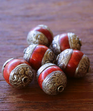 Load image into Gallery viewer, Jewellery-Making, Silver, Tibet, Resin, Reconstituted, Imperfections, Tibet, Jewellery, Global Beads, Collection, Mix, Tigertail, Craftline, Leather, Necklace, Earrings, Ethnic, Tribal, Statement Jewellery, Top-Drill, Hole, Himalayas, Bracelet, Anklet, Bangle, Turquoise, Currency, Trading, 
