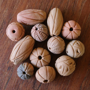 Terracotta, Handmade, Raw, India, Collectible, Varanasi, Sub-Continent, Clay, Cubes, Rounds, Ovals, Necklaces, Bracelets, Earrings, Jewellery-Making, 