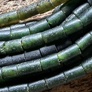 Afghanistan, Jade, Green, Asia, Semi-Precious, Ethnic-Style, Tribal, Jewellery, Necklace, Bracelet, Earrings, Nomadic, Unpolished, Cylinder Tubes, Rare, 