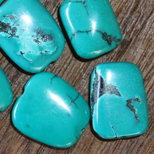 Turquoise, Polished, Semi-Precious, Matrix, Veins, Pebbles, Black, Brown, Rare, Tibet, Himalayas, Slabs, Arizona, Nugget, Nugget, Jewellery-Making, Jewellery, Beaders, Collection, Mix, Boho, Trendy, Up-Market, Rectangle, Necklace, Anklet, Bracelet, Earrings, Spiritual, Healing Qualities, Ethnic, Tribal, United States, Iran, Turkey, Chile, Tibet, Mexico, China, Statement, Green, Blue, Gemstone, 