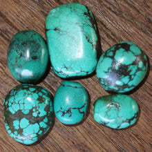 Load image into Gallery viewer, Turquoise, Polished, Semi-Precious, Matrix, Veins, Pebbles, Black, Brown, Rare, Tibet, Himalayas, Slabs, Arizona, Nugget, Nugget, Jewellery-Making, Jewellery, Beaders, Collection, Mix, Boho, Trendy, Up-Market, Rectangle, Necklace, Anklet, Bracelet, Earrings, Spiritual, Healing Qualities, Ethnic, Tribal, United States, Iran, Turkey, Chile, Tibet, Mexico, China, Statement, Green, Blue, Gemstone, 
