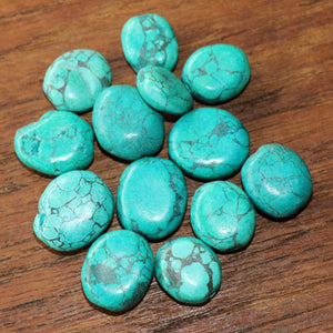 13pcs – 55g - 16-24mm Tibetan Turquoise Semi-Precious Stone Beads [SP-49]