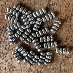 25pcs – Antique-Style 925 Sterling Silver Ribbed Coil Beads [SSIN-100]