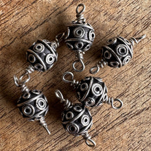 Load image into Gallery viewer, Sterling Silver, India, 925, Bali-Style Beads, Metal, Beads, Coiled, Silver, Dangle, Charms, Pendants, Crafted, Silversmiths, Jewellery, Indian, Ethnic, Tribal, Bracelets, Earrings, Necklaces, Copper, Zinc, Nickel, Statement Jewellery, 
