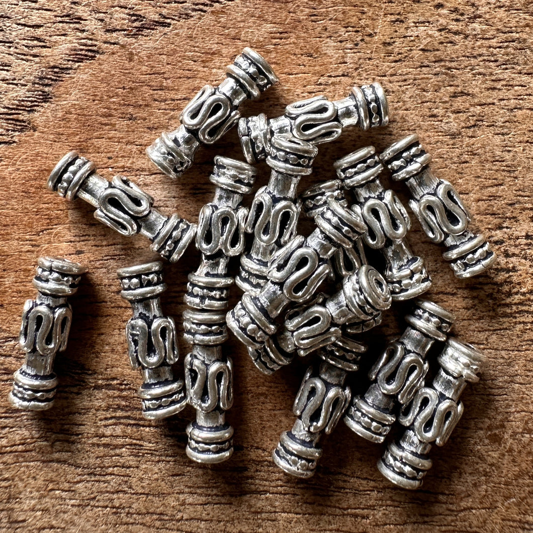 16pcs – Antique-Style 925 Sterling Silver Cylinder Tube Beads [SSIN-75]