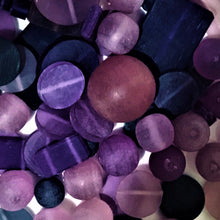 Load image into Gallery viewer, Tube, Tabular, Slabs, Round, Resin, Oval, Multi-Coloured, Java, Indonesia, Hearts, Flat, Drops, Diamonds, Cylinder, Cube, Collection, Mix, Coin, Clear, Bird, Beads, Bicones, Purple, Blackberry, Violet, Fuchsia, Ruby, Magenta, Indigo, Mauve, Lilac, Jewellery, Necklaces. Bracelets, Earrings, Suncatchers, Bead Curtains,
