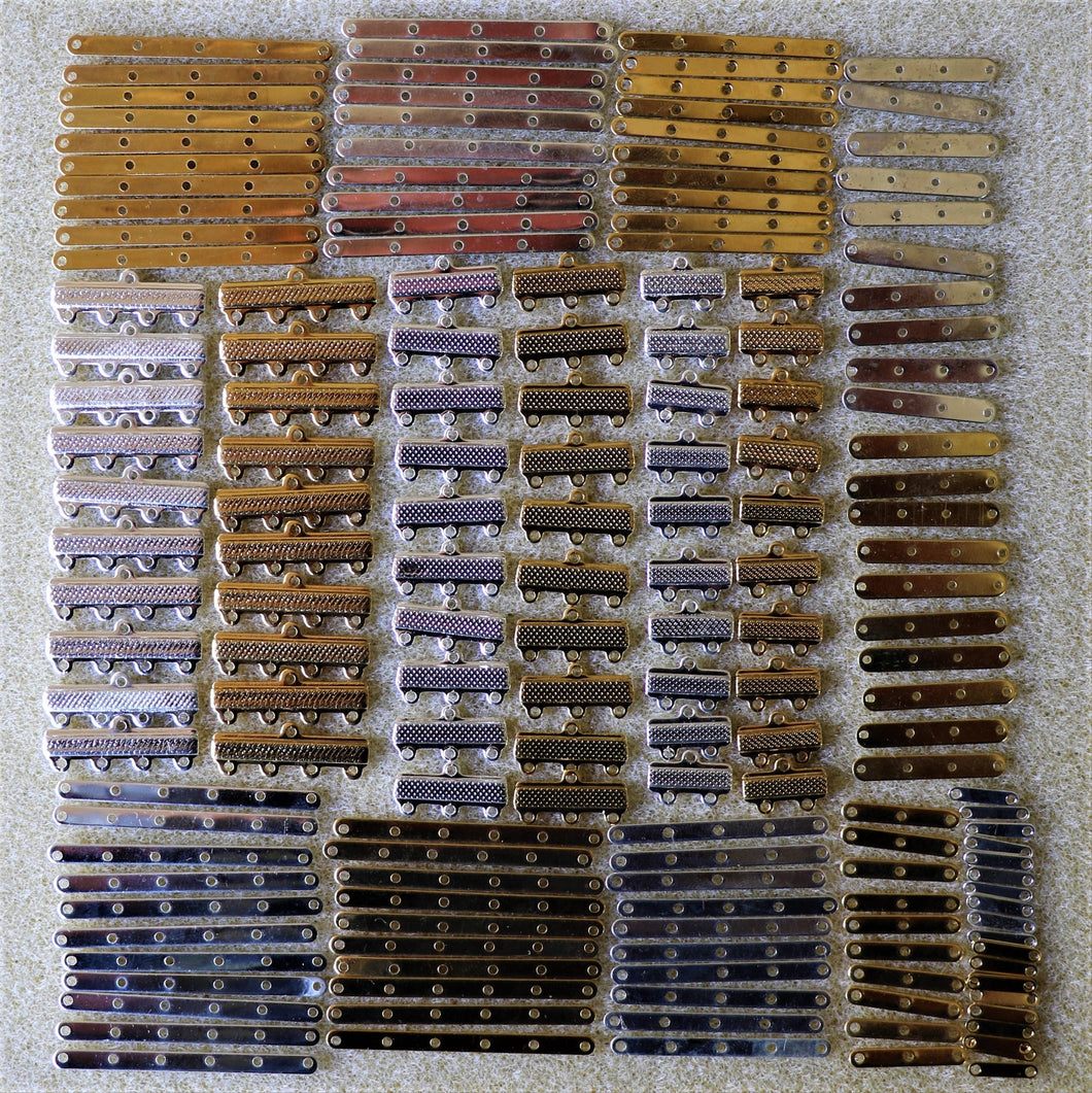 Multi-Strand, End Bars, Spacer Bars, Jewellery-Making, Gold, Silver, Nickel, Collection, Findings, Assorted, Brass, Necklace, Bracelet, Anklet, Metal, Jewellery, United States, China