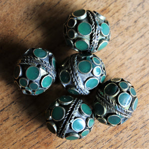 Malachite, Afghanistan, Turkmenistan, Brass, Turkoman,  Imperfections, Jewellery, Global Beads, Collection, Mix, Tigertail, Craftline, Leather, Necklace, Earrings, Ethnic, Tribal, Statement Jewellery, Top-Drill, Hole, Afghan, Middle Eastern, Enamel, Inlaid, Bracelet, Anklet, Wire, Wrapping, Rustic, Gemstones, 
