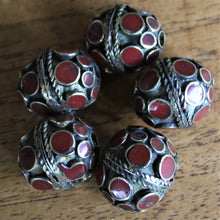 Load image into Gallery viewer, Jasper, Afghanistan, Turkmenistan, Brass, Turkoman,  Imperfections, Jewellery, Global Beads, Collection, Mix, Tigertail, Craftline, Leather, Necklace, Earrings, Ethnic, Tribal, Statement Jewellery, Top-Drill, Hole, Afghan, Middle Eastern, Enamel, Inlaid, Bracelet, Anklet, Wire, Wrapping, Rustic, Gemstones, 
