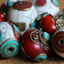 Load image into Gallery viewer, Worldwide, Turquoise, Tribal, Top-Drill, Tigertail, Tibet, Statement, Jewellery, Silver,  Shell, Resin, Nomad, Nepal, Necklace, Mix, Leather, Jewellery-Making, Jewellery,  Imperfections, Himalayas, Ethnic, Earrings, Craftline, Coral, Copper, Conch, Collection,  Beads, Collectable, Rare, 
