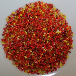 Glow, Seed, Bead, Mixed, Mix, Collection, Czech, Glazed, Pearl, Seeds, Rocailles, Seed Beads, Opaque, Iridescent, Metallic, Iris, Silver Lined, Translucent, Matt, Lustre, Satin, Tigertail, Leather, Craftline, Cotton Bead Thread, Fishing Line, White, Yellow, Orange, Coral, Red, Tangerine, Gold, Topaz, Cherry, Barley, Crimson, Clear AB, Mixed, Czechoslovakia, Japan, India, China, Taiwan, Jewellery-Making, Europe, Little Stones, Glass, Embroidery, Bracelet, Necklace, Earrings, Clothing, Jewellery, Bread, Butte