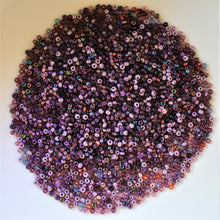 Load image into Gallery viewer, Seed, Bead, Mixed, Mix, Collection, Czech, Glazed, Pearl, Seeds, Rocailles, Seed Beads, Opaque, Iridescent, Metallic, Iris, Silver Lined, Translucent, Matt, Lustre, Satin, Tigertail, Leather, Craftline, Cotton Bead Thread, Fishing Line, Purple, Blackberry, Violet, Fuchsia, Ruby, Magenta, Indigo, Mauve, Mixed, Czechoslovakia, Japan, India, China, Taiwan, Jewellery-Making, Europe, Little Stones, Glass, Embroidery, Bracelet, Necklace, Earrings, Clothing, Jewellery, Bread, Butter, Fabric,
