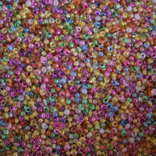 Load image into Gallery viewer, Pink, Salmon, Aqua, White, Green, Orange, Topaz, Yellow, Seed, Bead, Mixed, Mix, Collection, Czech, Glazed, Pearl, Seeds, Rocailles, Seed Beads, Opaque, Iridescent, Metallic, Iris, Silver Lined, Translucent, Matt, Lustre, Satin, Tigertail, Leather, Craftline, Cotton Bead Thread, Fishing Line, Japan, India, China, Taiwan, Jewellery-Making, Europe, Little Stones, Glass, Embroidery, Bracelet, Necklace, Earrings, Clothing, Jewellery, Bread, Butter, Fabric,
