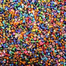 Load image into Gallery viewer, Pink, Salmon, Blossom, Cerise, Red, Rose, Lilac, Magenta, Coral, Lime, Aqua, Gold, Topaz, Yellow, Seed, Bead, Mixed, Mix, Collection, Czech, Glazed, Pearl, Seeds, Rocailles, Seed Beads, Opaque, Iridescent, Metallic, Iris, Silver Lined, Translucent, Matt, Lustre, Satin, Tigertail, Leather, Craftline, Cotton Bead Thread, Fishing Line, Japan, India, China, Taiwan, Jewellery-Making, Europe, Little Stones, Glass, Embroidery, Bracelet, Necklace, Earrings, Clothing, Jewellery, Bread, Butter, Fabric,
