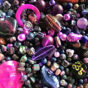 Purple, Blackberry, Violet, Fuchsia, Ruby, Magenta, Indigo, Mauve, Lilac, Glass, White Metal, Worldwide, Bone, Shells, Tubes, Rounds, Cubes, Bicones, Hearts, Ovals, Drops, Frosted, India, China, Indonesia, Cylinder, Silver Foil, Jewellery, Earrings, Necklaces, Bracelets, Opaque, Transparent, Twists, Frosted, 