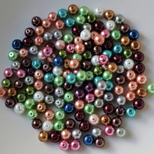 Load image into Gallery viewer, White, Purple, Pink, Pearl, Mix, Green, Gold, Global, Beads, Glass, Collection, China, Brown, Bronze, Blue, Beads, Aqua, All, Mix, 8mm
