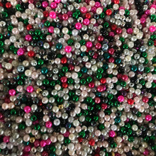 Load image into Gallery viewer, Plastic, Pearls, Gold, Teal AB, Clear, Red, White, Pink, Magenta, Cream, Grey, and Black,  Rosaries, Suncatchers, Bead Curtains, Jewellery, Key Rings, Necklaces, Bracelets, Art Projects, Counting, Teaching, Nippers, Taiwan, Asia, Plastic Pearl, Worldwide, 
