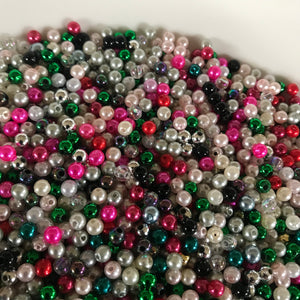 Plastic, Pearls, Gold, Teal AB, Clear, Red, White, Pink, Magenta, Cream, Grey, and Black,  Rosaries, Suncatchers, Bead Curtains, Jewellery, Key Rings, Necklaces, Bracelets, Art Projects, Counting, Teaching, Nippers, Taiwan, Asia, Plastic Pearl, Worldwide, 