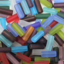 Load image into Gallery viewer, Mix, Jewellery Making Supplies, Jewellery, Indian, Varanasi, Beads, Frosted, Multicoloured, Collection, Art, Projects, 14mm, Suncatchers, Bead Curtains, Necklaces, Bracelets, Earrings, Topaz, Green, Red, Lime, Black, Blue, Aqua, Lilac, Clear, Topaz, Frosted, Matt, Tiffany-Style,
