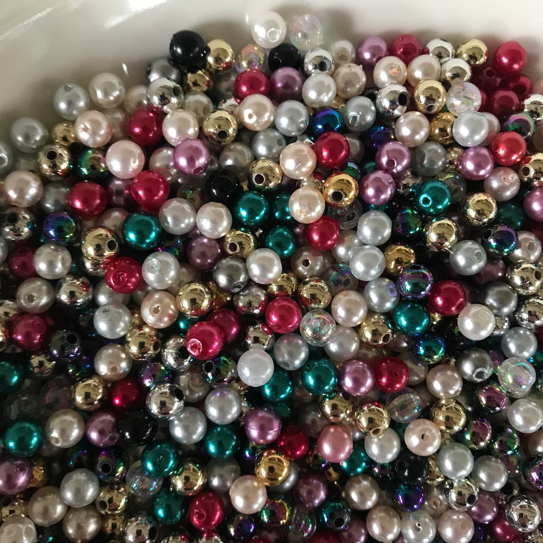 Plastic, Pearls, Gold, Green AB, Clear, Red, Pink, Purple, Lilac, White, Black, Teal,  Rosaries, Suncatchers, Bead Curtains, Jewellery, Key Rings, Necklaces, Bracelets, Art Projects, Counting, Teaching, Nippers, Taiwan, Asia, Plastic Pearl, Worldwide, 