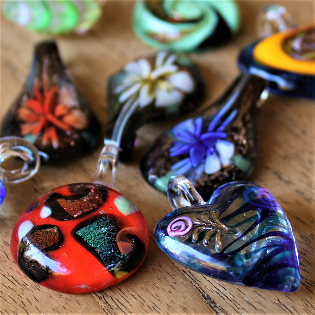Hearts, Leaf, Pendants, Necklace, Bracelet, Key Ring, Jewellery-Making, Jewellery, Collection, Mix, Beader, Wear-Anytime, Murano-Style, Glass, 
