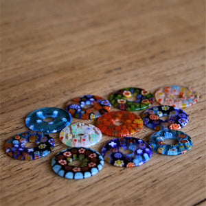 Millefiori, Pendants, Necklace, Bracelet, Donuts, Key Ring, Jewellery-Making, Jewellery, Collection, Mix, Beader, Wear-Anytime, Earrings, Floral, Glass, Assorted,