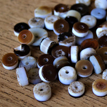 Load image into Gallery viewer, : Utah, New Mexico, Arizona, Colorado, Agate, Pueblo Indians, Navajo, Ceremonial, United States, Tribal, Ethnic, Disc Beads, Beads, Toffee, White, Heishe, Jewellery, Necklace, Bracelet, Ankle Bangle, Bracelet,  . 
